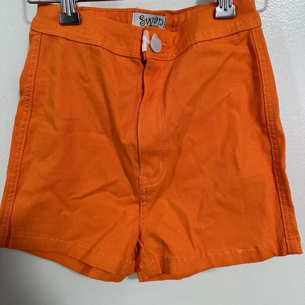 SWANK Orange Relaxed Fit Summer Shorts